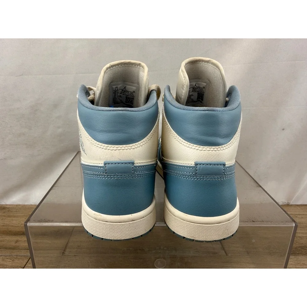 Nike Air Jordan‎ 1 Mid Marina Blue White Basketball Shoes BQ6472-141 Size 7.5